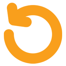 Orange rewind icon