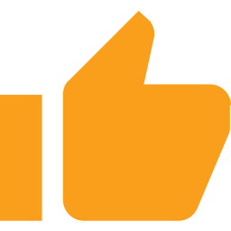 Orange thumbs up icon